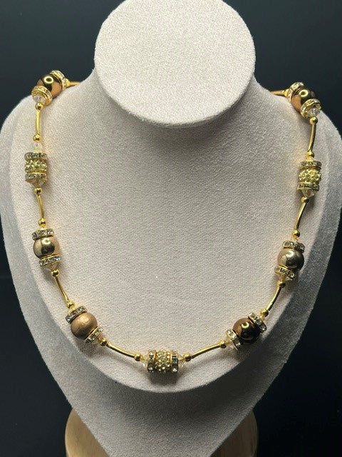 Golden Elegance Beaded Necklace
