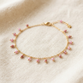 Bead charm anklet