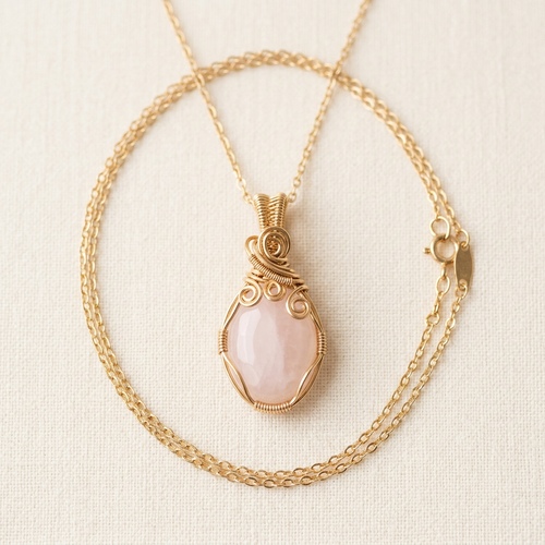 AI-generated handmade pendant necklace sample